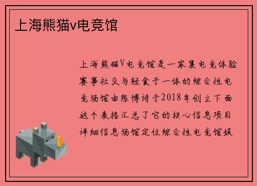 上海熊猫v电竞馆